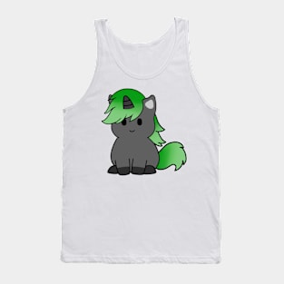 Green Black Unicorn Tank Top